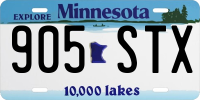 MN license plate 905STX