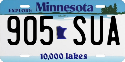 MN license plate 905SUA