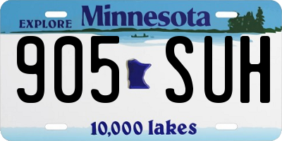 MN license plate 905SUH