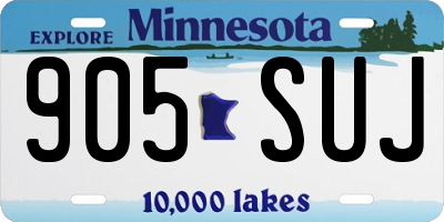 MN license plate 905SUJ
