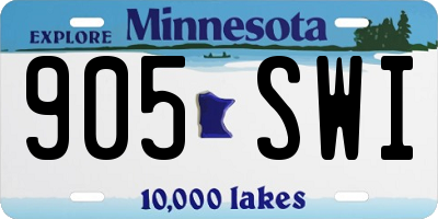 MN license plate 905SWI