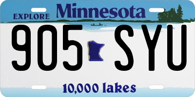 MN license plate 905SYU