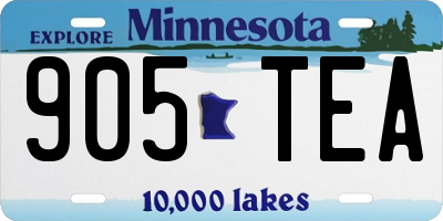 MN license plate 905TEA