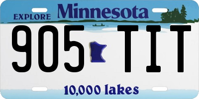 MN license plate 905TIT
