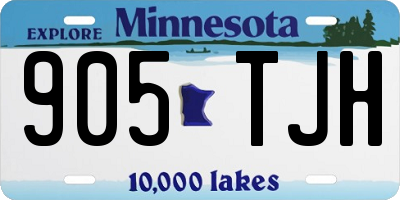 MN license plate 905TJH