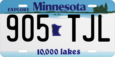 MN license plate 905TJL