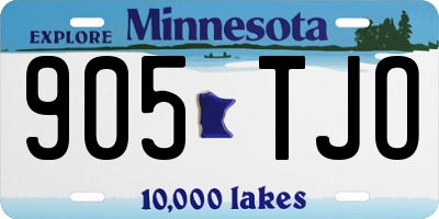 MN license plate 905TJO