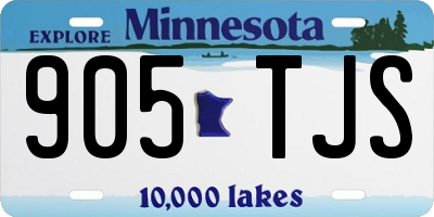 MN license plate 905TJS