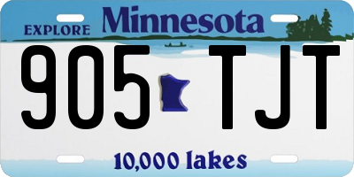 MN license plate 905TJT