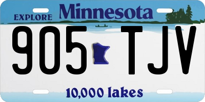 MN license plate 905TJV
