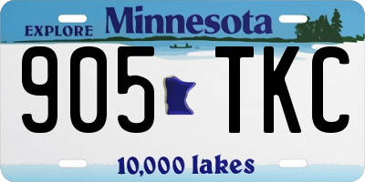 MN license plate 905TKC