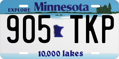 MN license plate 905TKP