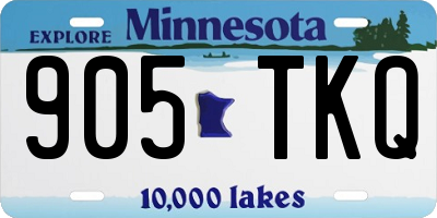 MN license plate 905TKQ