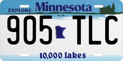 MN license plate 905TLC