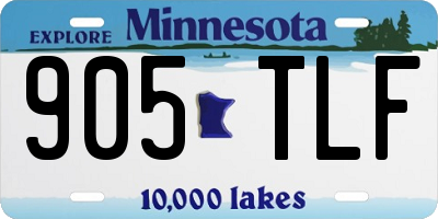 MN license plate 905TLF
