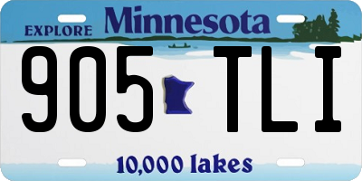 MN license plate 905TLI