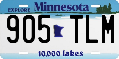 MN license plate 905TLM