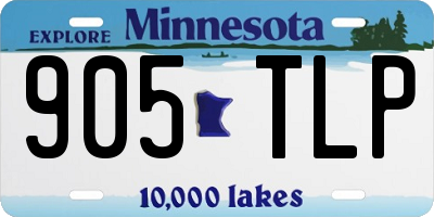 MN license plate 905TLP