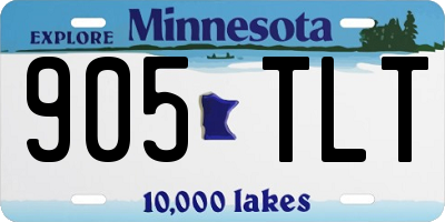 MN license plate 905TLT