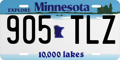 MN license plate 905TLZ