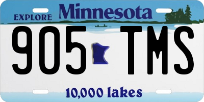 MN license plate 905TMS