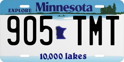 MN license plate 905TMT