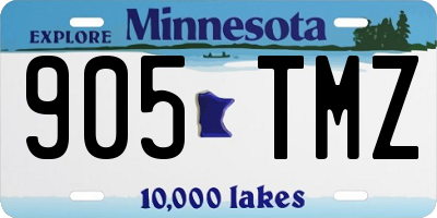 MN license plate 905TMZ
