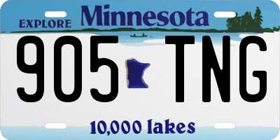 MN license plate 905TNG