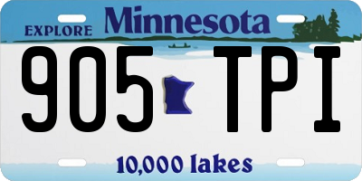 MN license plate 905TPI