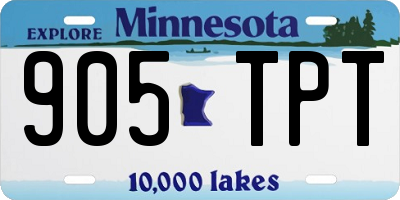 MN license plate 905TPT