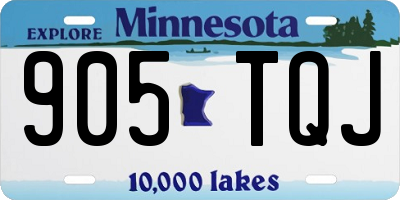 MN license plate 905TQJ