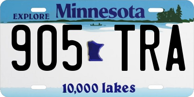 MN license plate 905TRA