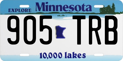 MN license plate 905TRB