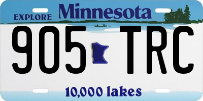 MN license plate 905TRC