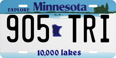 MN license plate 905TRI
