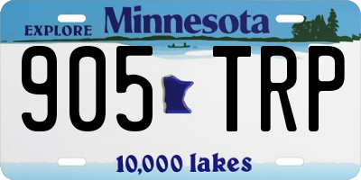 MN license plate 905TRP