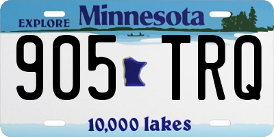 MN license plate 905TRQ