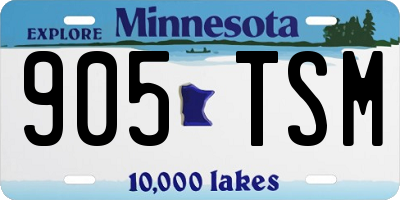 MN license plate 905TSM