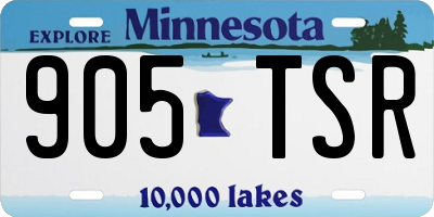 MN license plate 905TSR