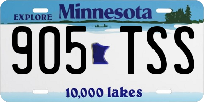 MN license plate 905TSS