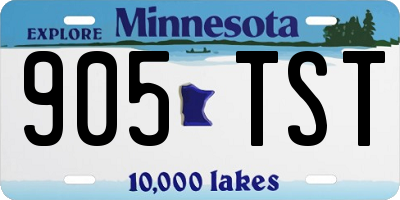 MN license plate 905TST