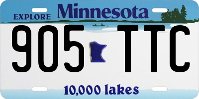 MN license plate 905TTC