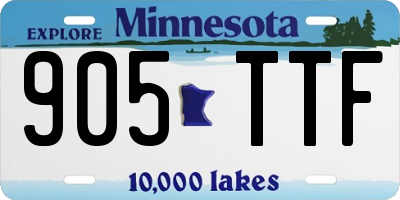 MN license plate 905TTF