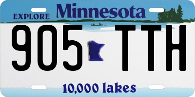 MN license plate 905TTH