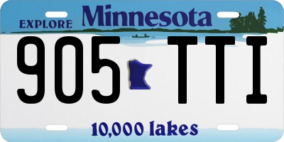 MN license plate 905TTI