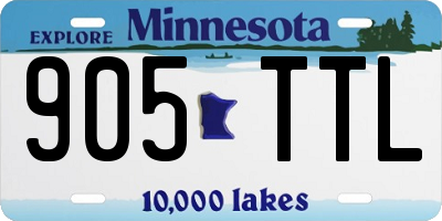 MN license plate 905TTL