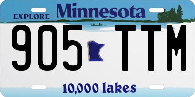 MN license plate 905TTM