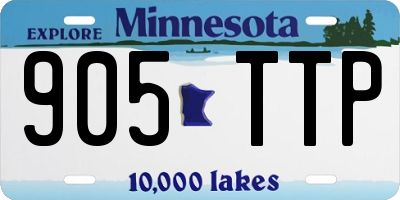 MN license plate 905TTP