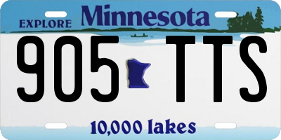 MN license plate 905TTS