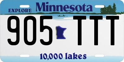 MN license plate 905TTT